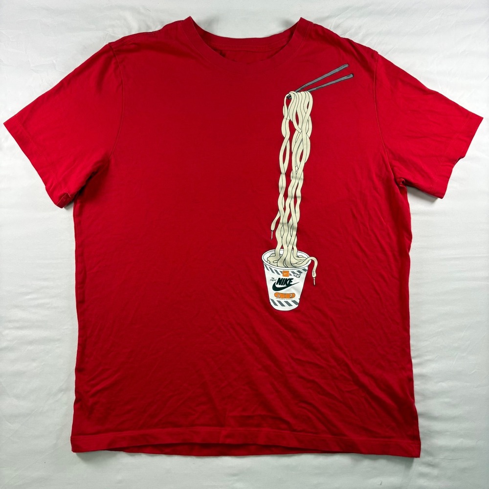 Nike Cup Noodles Graphic T-Shirt Mens XL Red CI6301-657 Short Sleeve Tee
